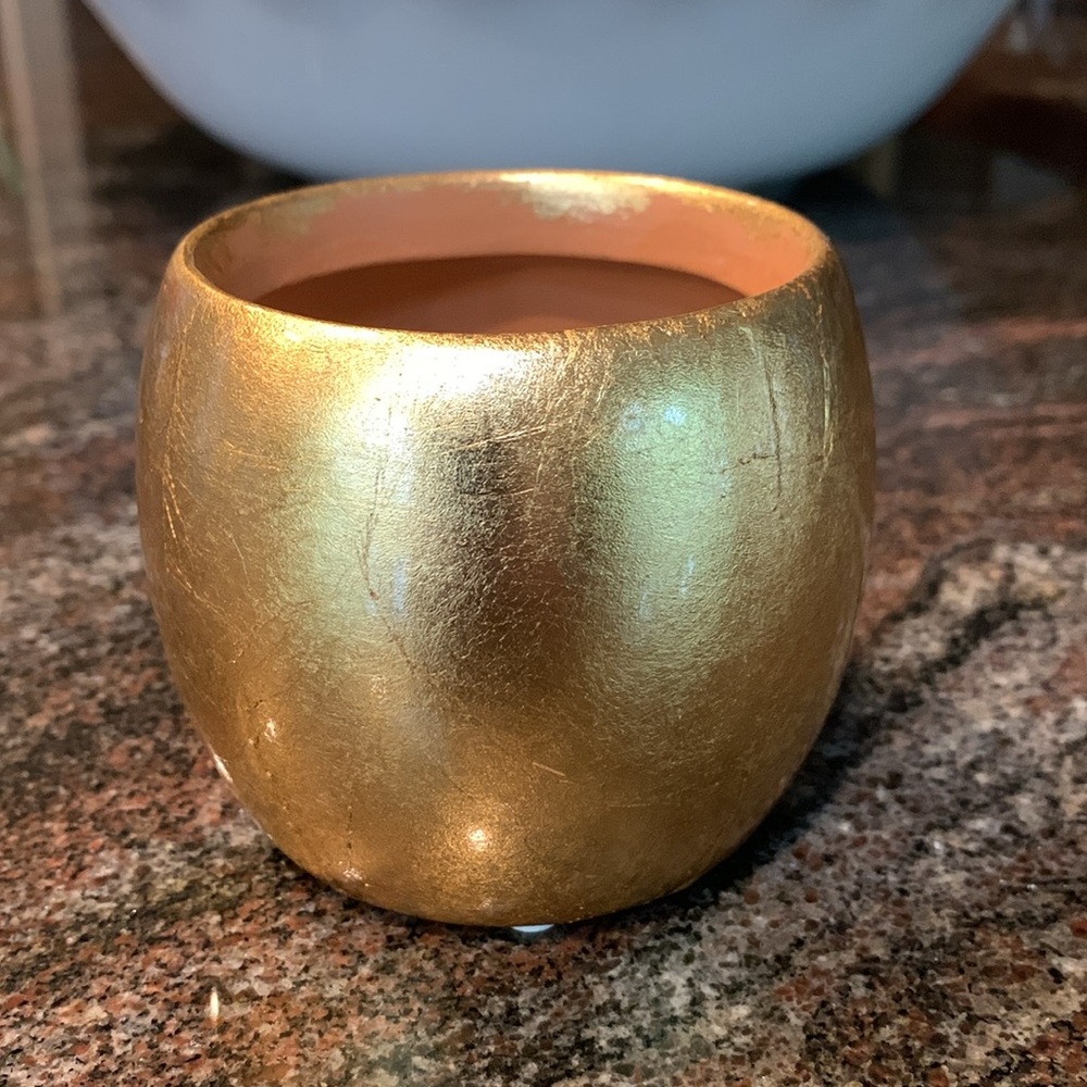 Mini gold planter pot